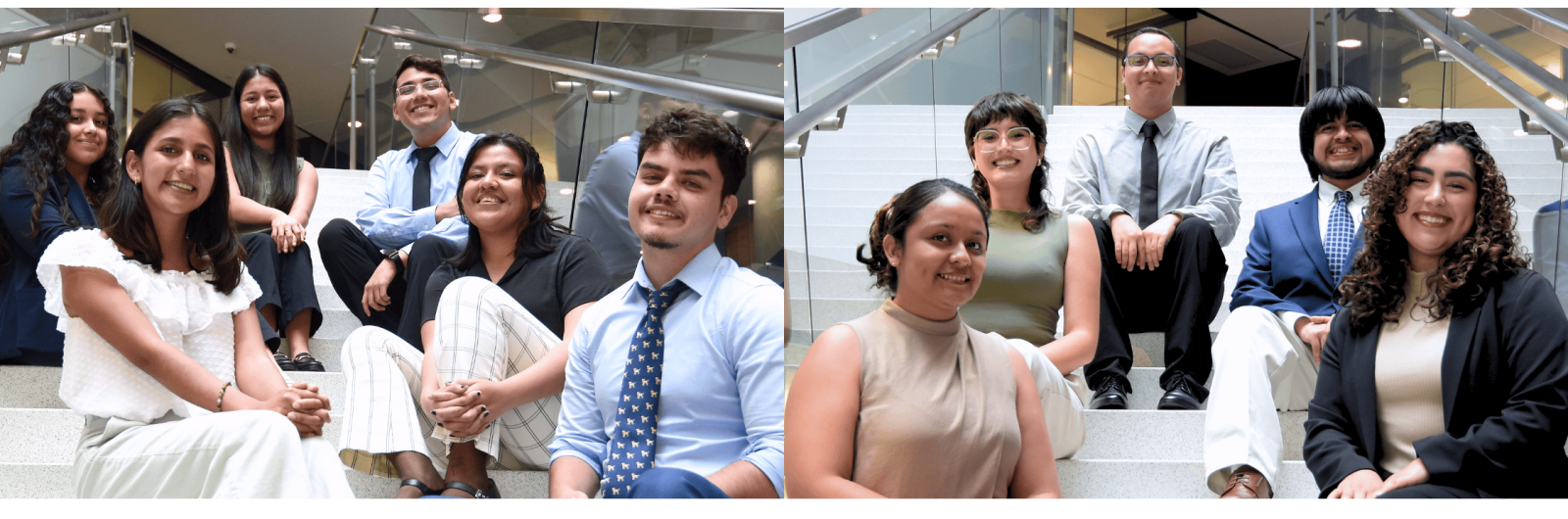 Collage of group of students